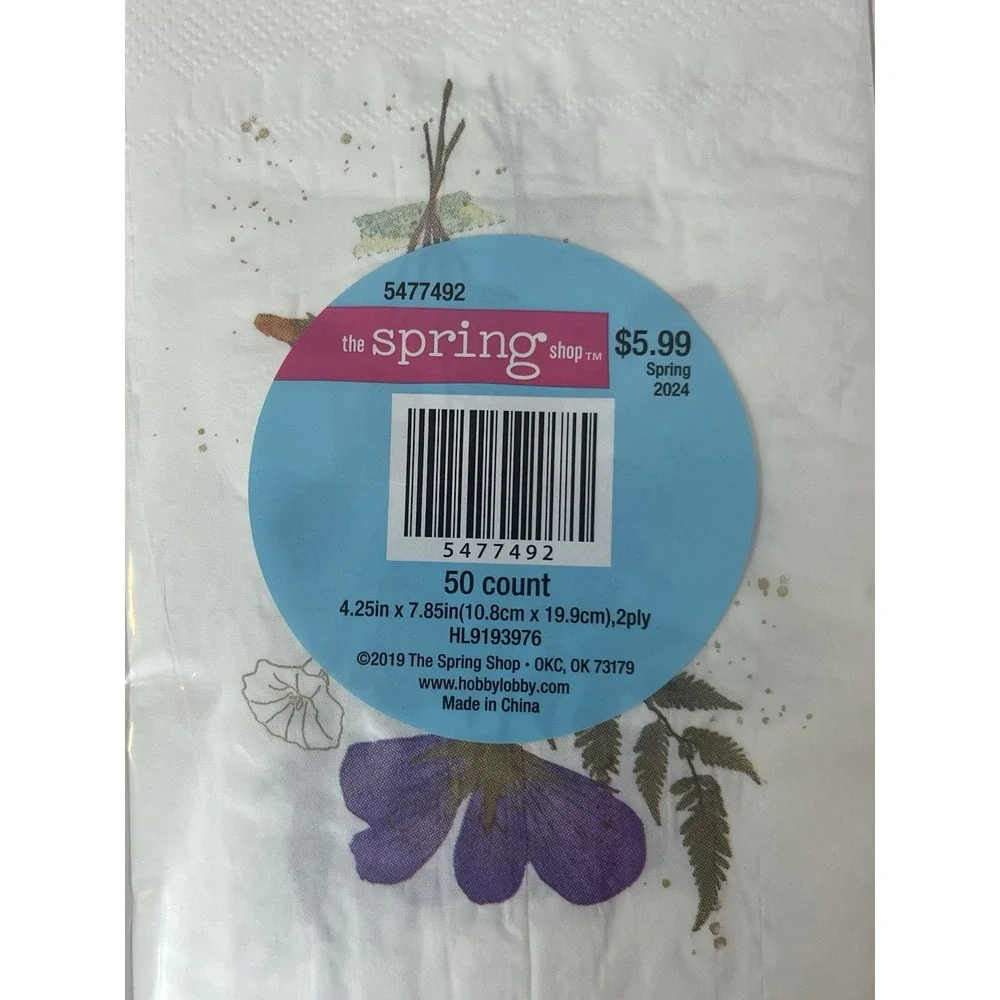Wildflower Paper Napkins Party Supplies 4x50count Birthday Wedding Shower ‎ (C7)